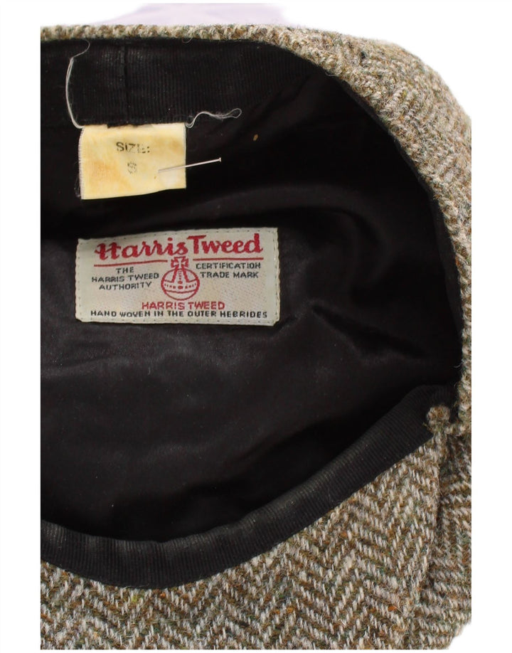 Harris Tweed Ανδρικό Flat Cap Μικρό Γκρι Ψαροκόκκαλο New Wool Classic