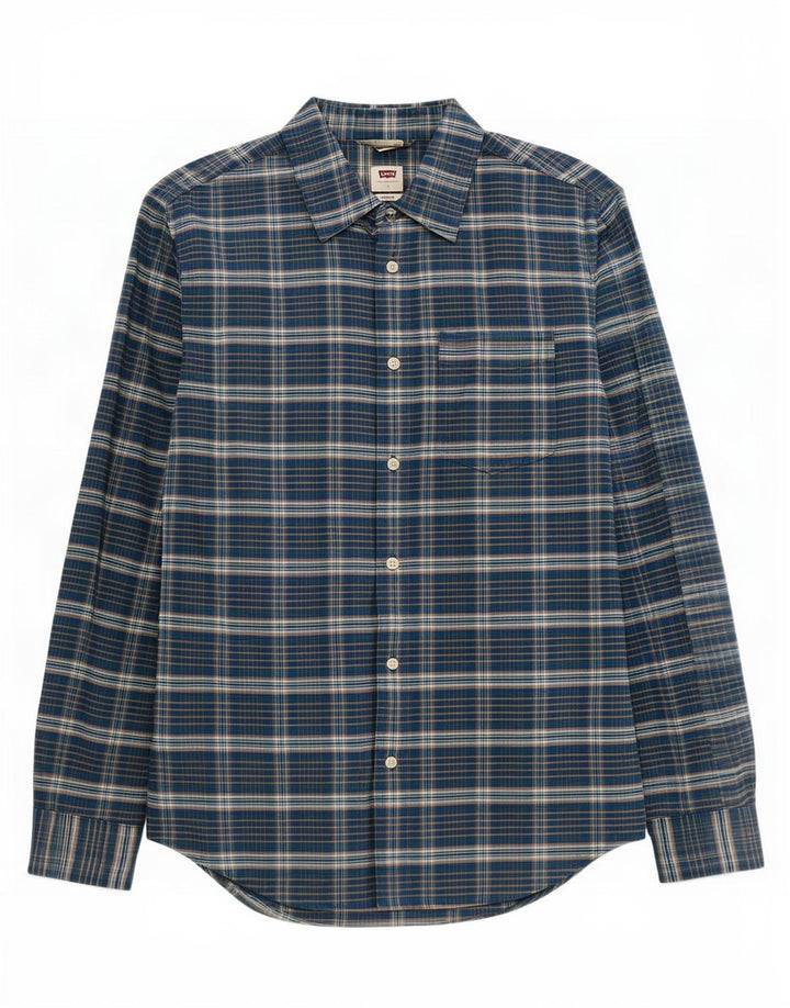 Ανδρικό πουκάμισο Levi's Standard Small Navy Blue Check Cotton