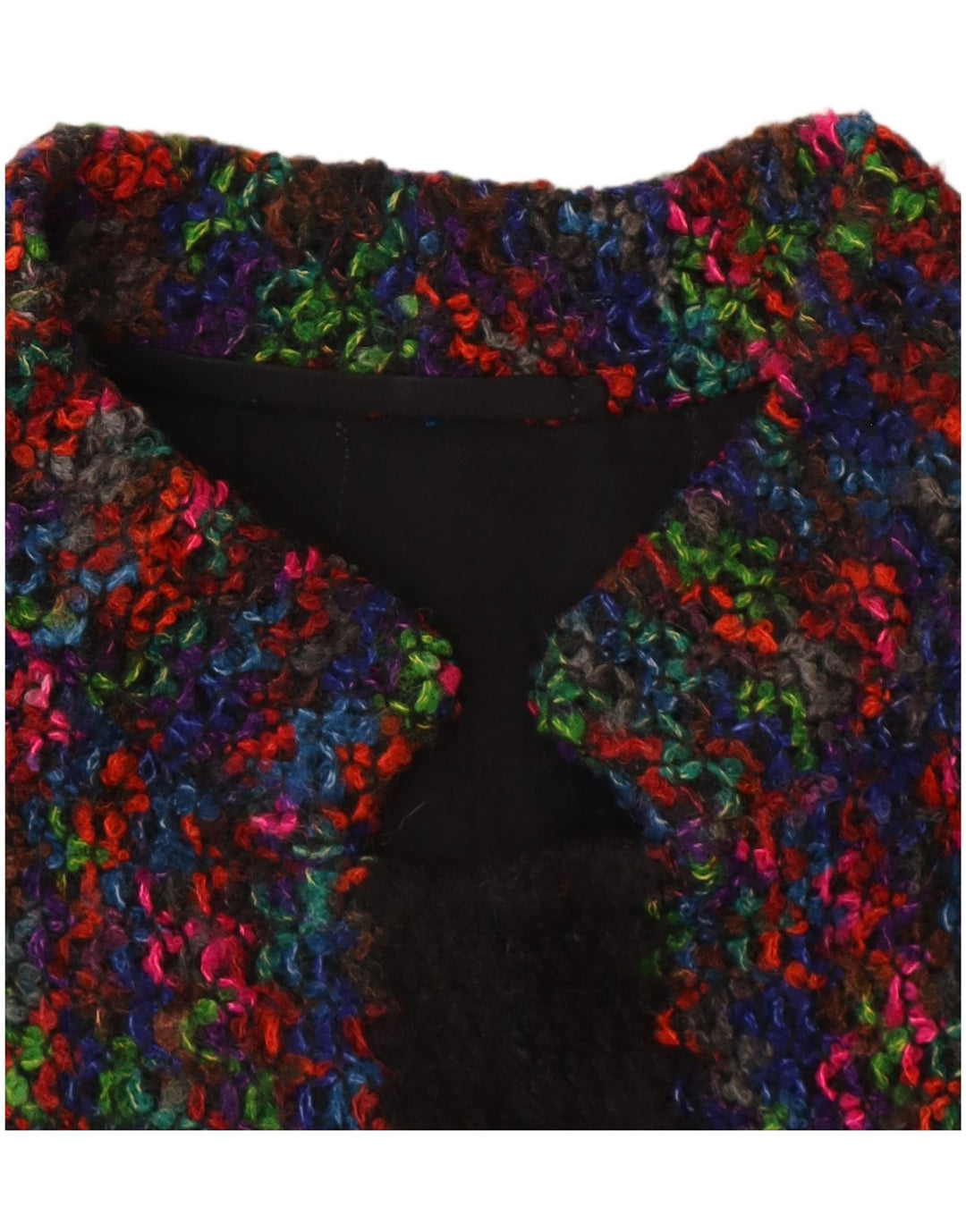 Vintage γυναικείο πλεκτό σακάκι blazer UK 14 Medium πολύχρωμο Flecked