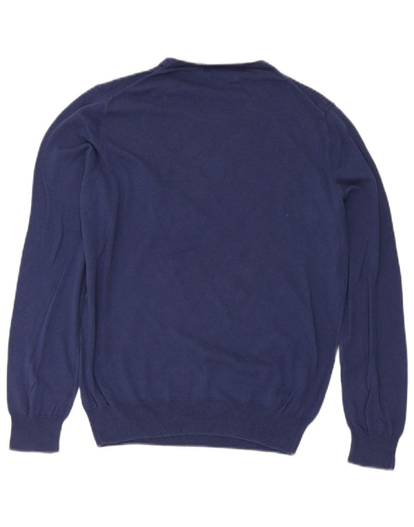 Ανδρικό πουλόβερ Zara Crew Neck Jumper Medium Navy Blue Silk