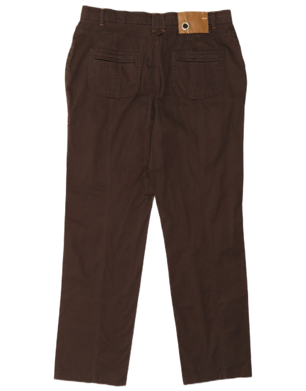 Perte by Krizia Womens Straight Casual Trousers UK 19 XL W32 L30 Brown