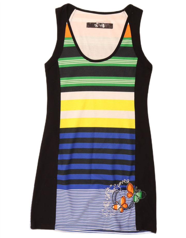 DESIGUAL Γυναικείο γραφικό μπλουζάκι UK 12 μεσαία πολύχρωμη πεταλούδα