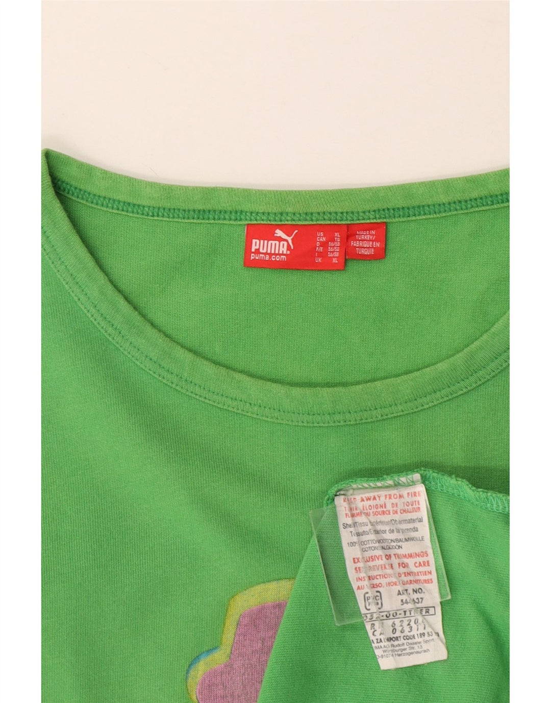 Ανδρικό γραφικό T-Shirt Puma XL Πράσινο βαμβακερό