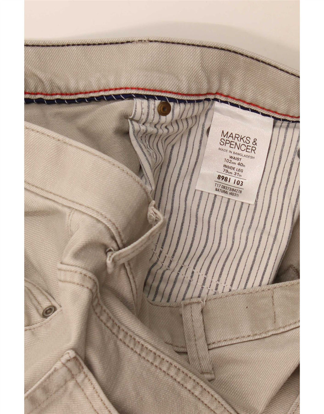 Marks & Spencer Ανδρικό Τζιν Μπλε Harbor Straight W40 L31 Γκρι βαμβακερό