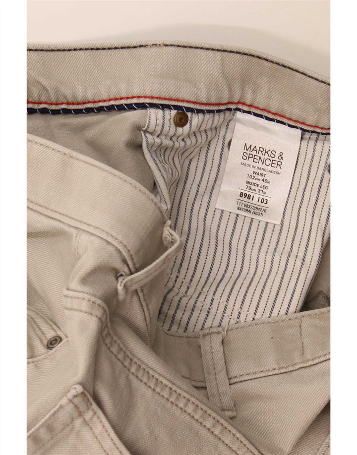 Marks & Spencer Ανδρικό Τζιν Μπλε Harbor Straight W40 L31 Γκρι βαμβακερό