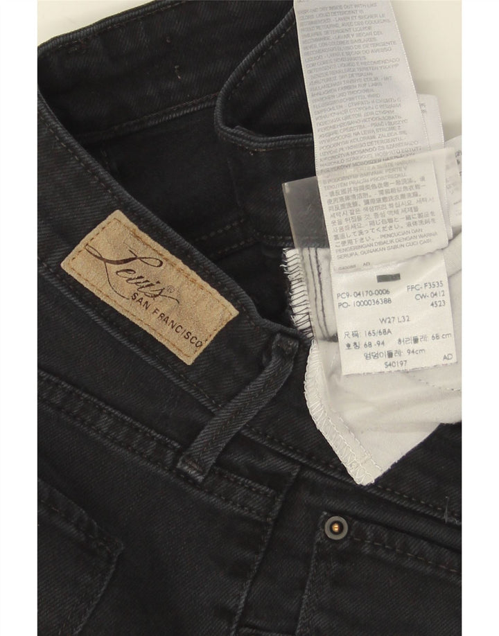 Γυναικείο τζιν ίσιο Levi's W27 L32 μαύρο βαμβακερό