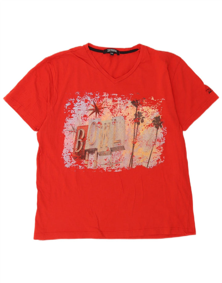 Ανδρικό γραφικό T-Shirt Trussardi Top 2XL Κόκκινο