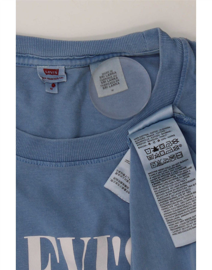 Γυναικείο γραφικό μπλουζάκι Levi's Top UK 14 μεσαίο μπλε βαμβακερό