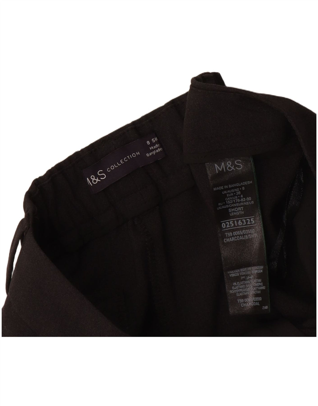 Marks & Spencer Womens Cropped Trousers UK 8 Small W27 L26 Grey Polyester