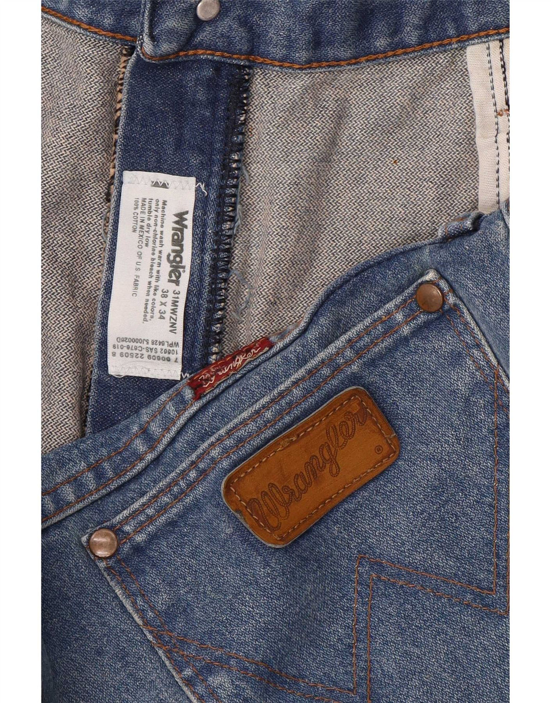 Ανδρικό τζιν Wrangler ίσιο W38 L30 Μπλε βαμβακερό