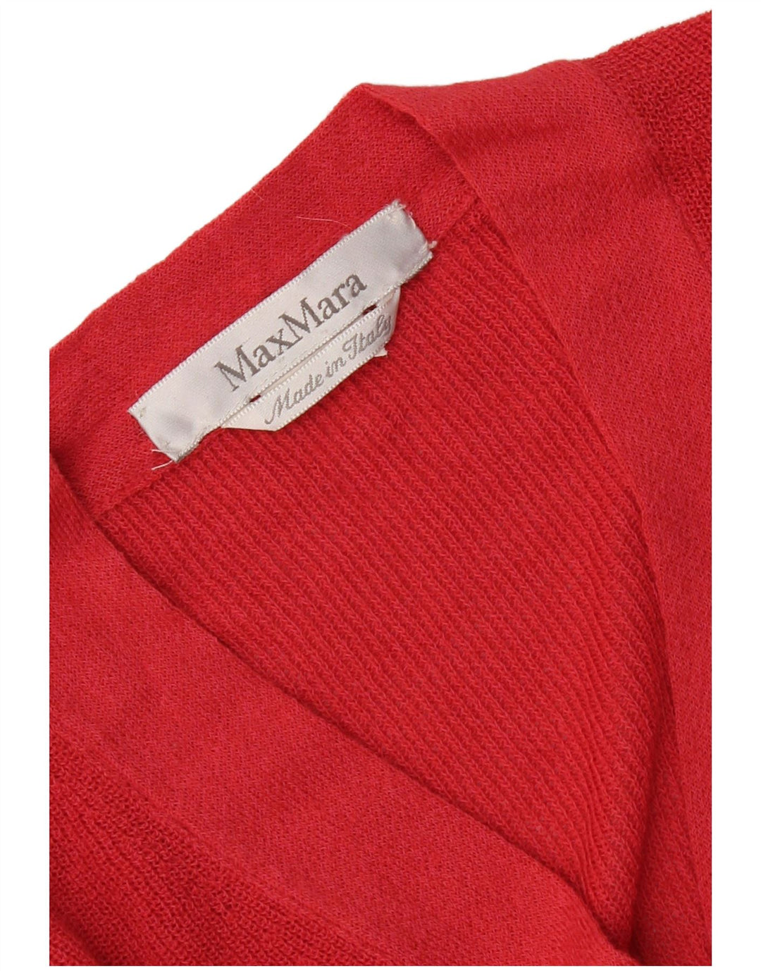 Max Mara Γυναικείο πουλόβερ με V λαιμόκοψη UK 12 Medium Red