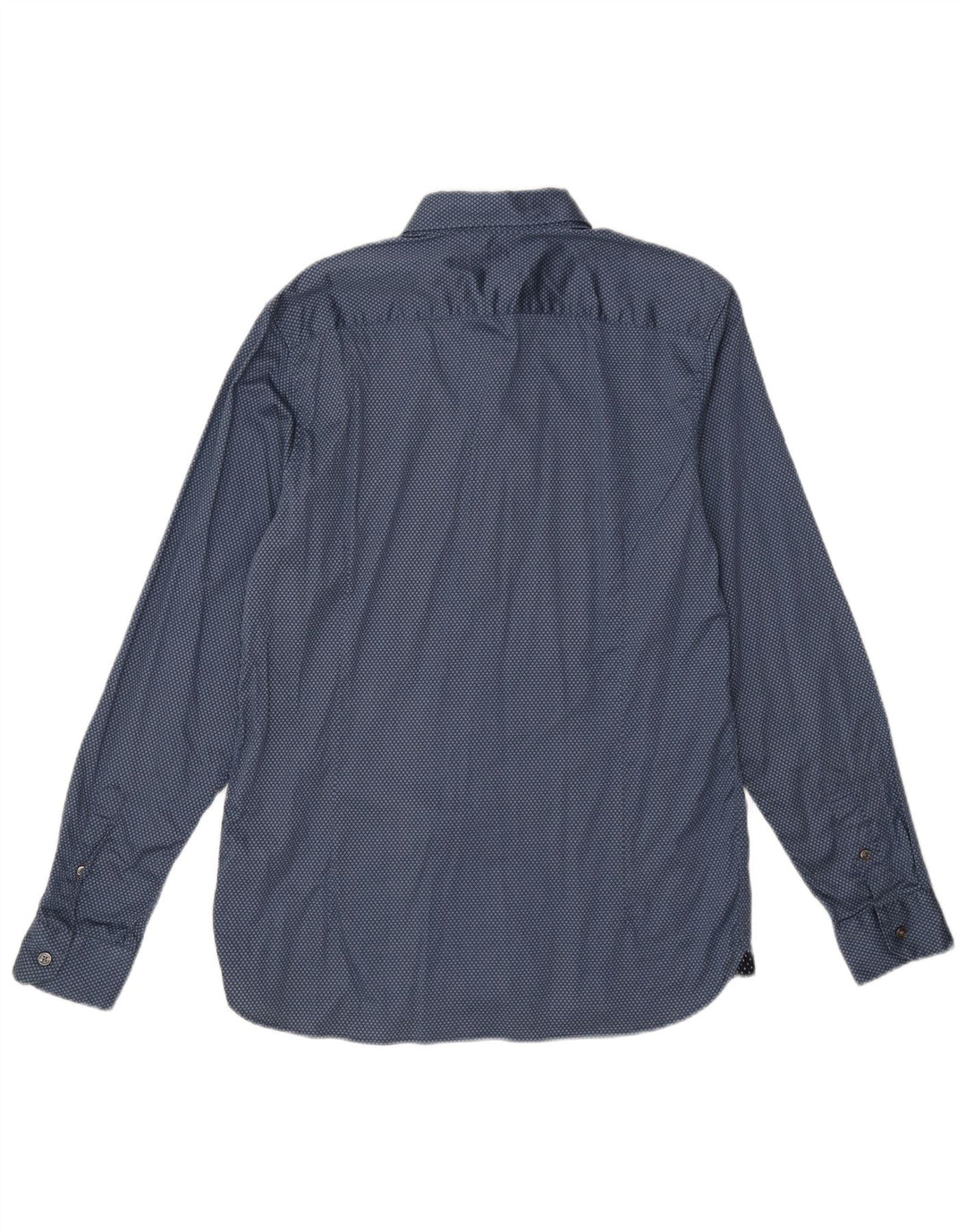 Ανδρικό πουκάμισο Ted Baker Νούμερο 4 Μεγάλο βαμβακερό μπλε με στίγματα