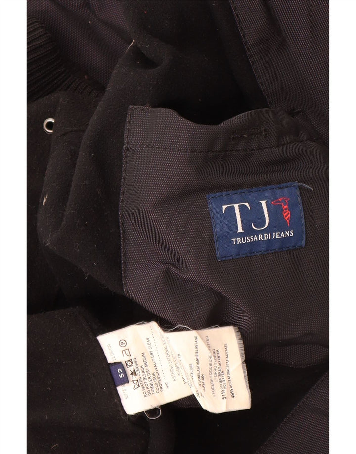 TRUSSARDI JEANS Ανδρικό μπουφάν Bomber IT 52 XL Μαύρο Πολυεστέρας