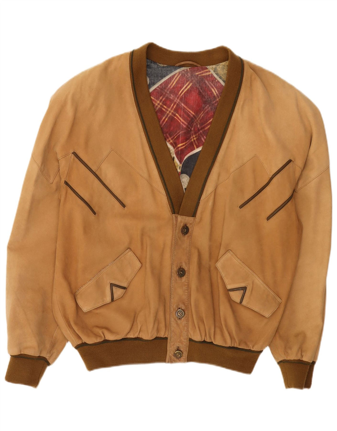 Toni Mir Ανδρικό Suede Bomber Jacket UK 42 XL Καφέ Δερμάτινο