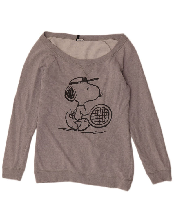 Γυναικείο φούτερ Benetton Peanuts Graphic Jumper UK 14 Medium Grey