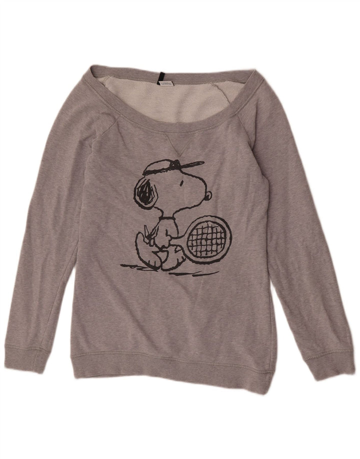 Γυναικείο φούτερ Benetton Peanuts Graphic Jumper UK 14 Medium Grey