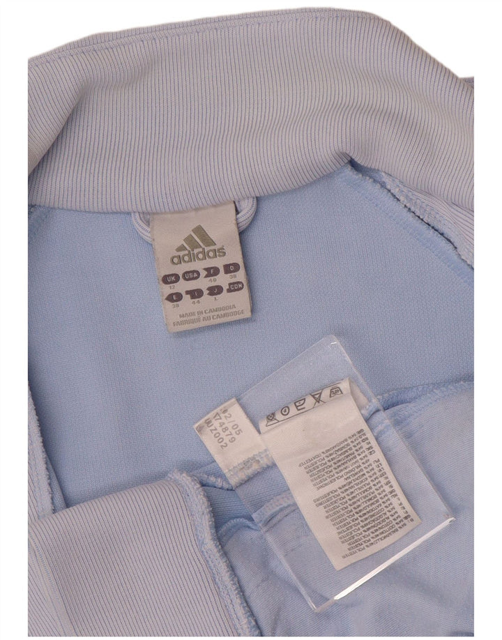 Γυναικεία αθλητική φόρμα Adidas Top Jacket UK 12 Medium Blue Cotton