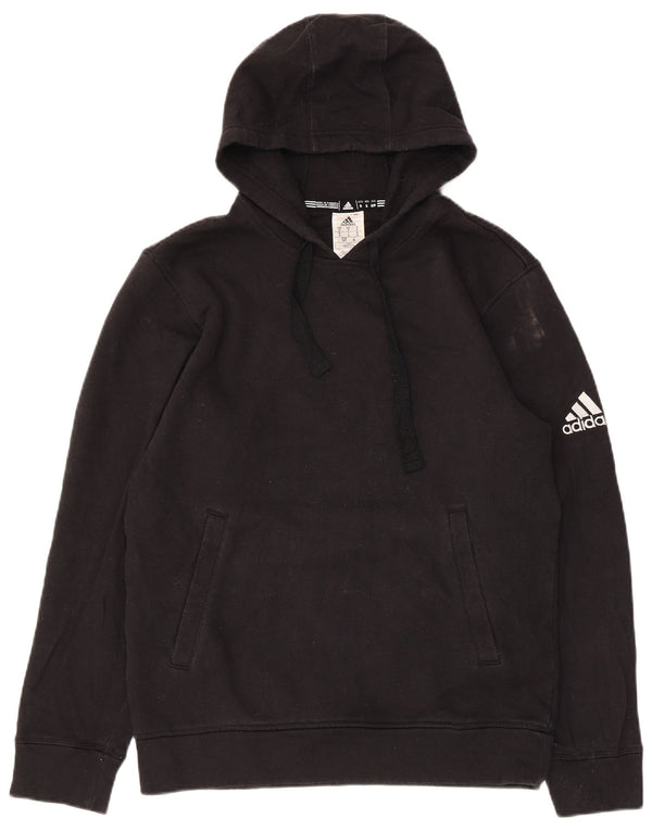 Adidas Mens Hoodie Jumper Small Black Cotton