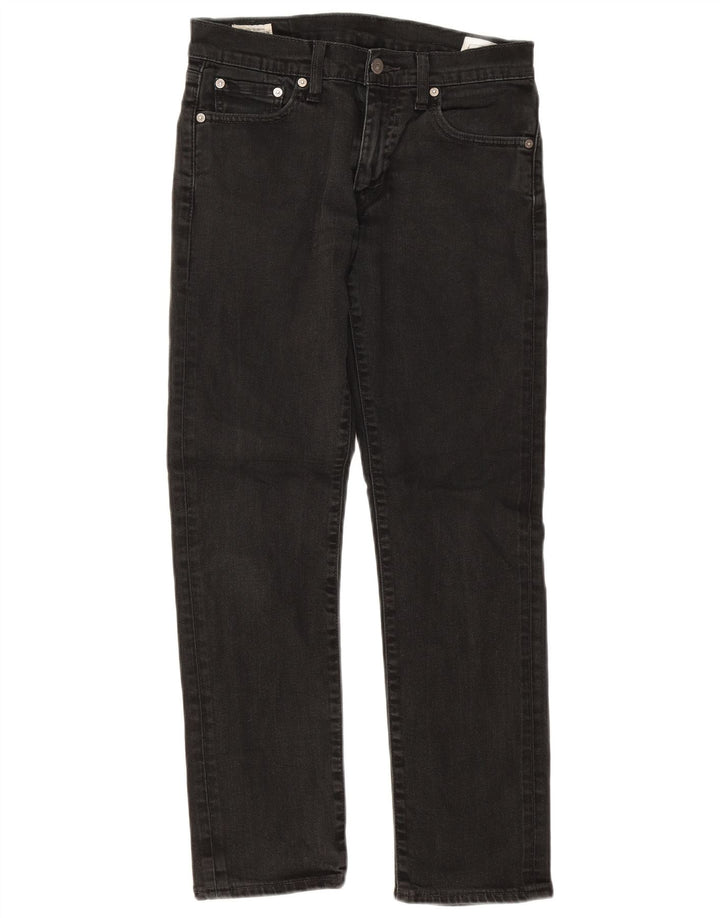 Ανδρικό τζιν ίσιο Levi's W30 L30 μαύρο βαμβακερό