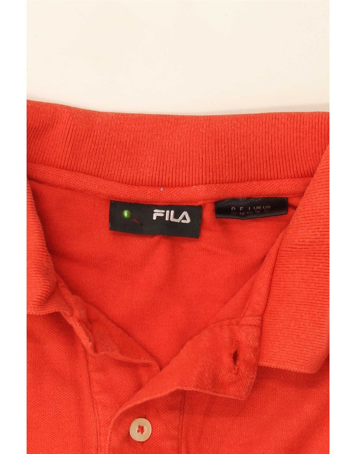 Ανδρικό πουκάμισο πόλο Fila, μεσαίο κόκκινο