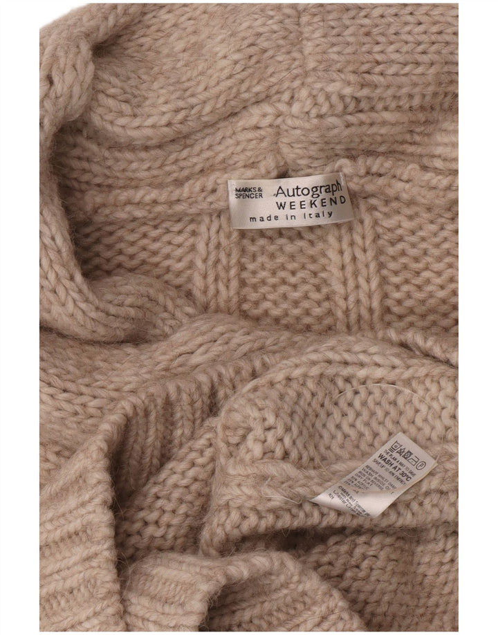 Marks & Spencer Γυναικείο πουλόβερ με ρολό λαιμόκοψη UK 8 μικρό μπεζ ακρυλικό