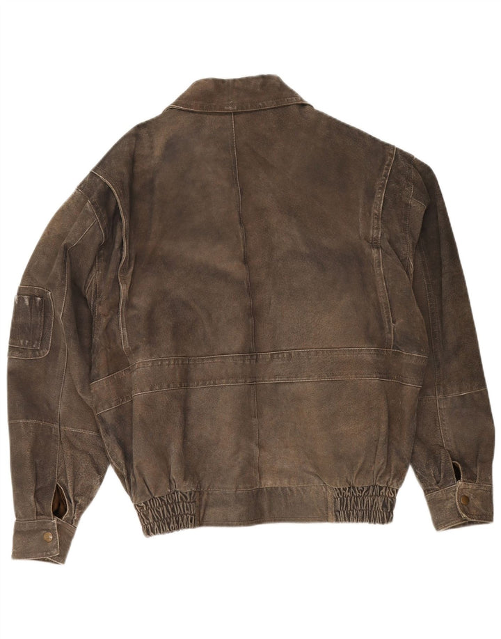 Ανδρικό Δερμάτινο Μπουφάν Front Line IT 48 Medium Khaki