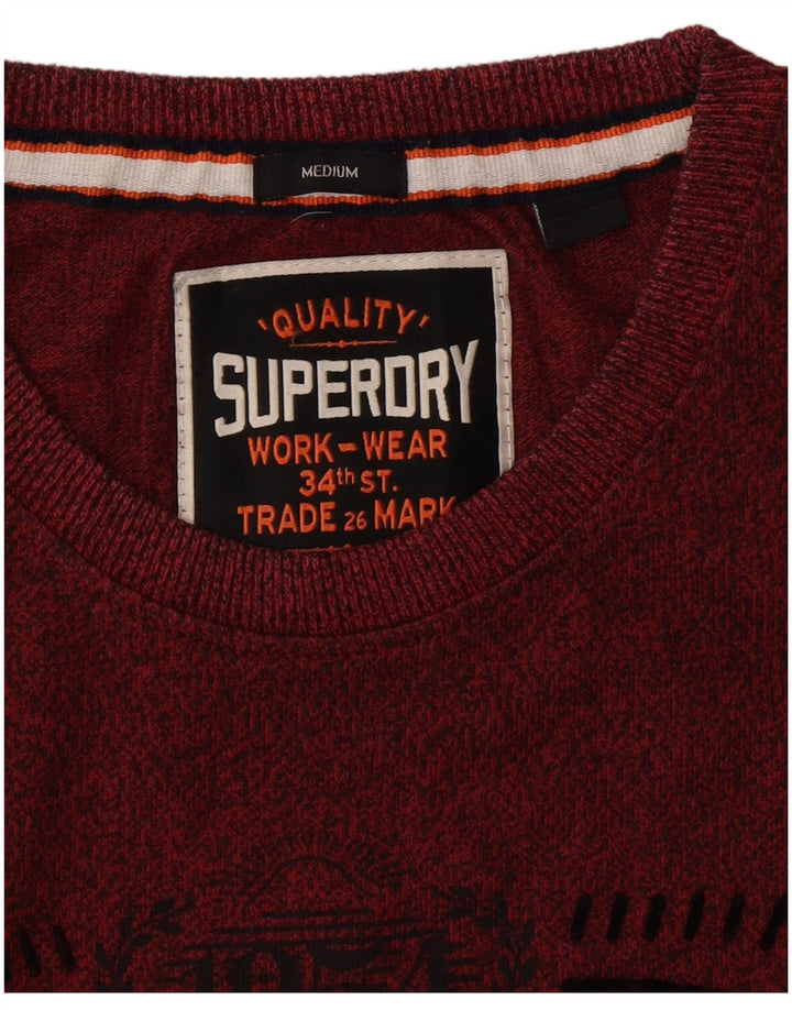 Ανδρικό γραφικό T-Shirt SUPERDRY Top Medium Maroon