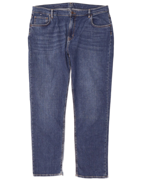 Crew Clothing Γυναικεία ίσια τζιν UK 18 XL W36 L31 Μπλε βαμβακερό