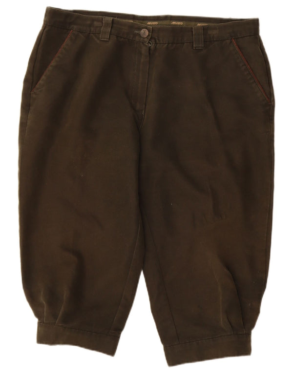 Musto Γυναικείο Σορτς Βερμούδας UK 16 Large W34 Χακί βαμβακερό