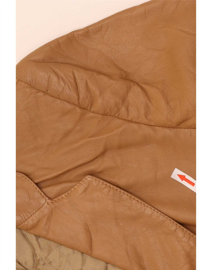 Vintage Ανδρικό Δερμάτινο Σακάκι 2 Κουμπιών IT 48 Medium Beige
