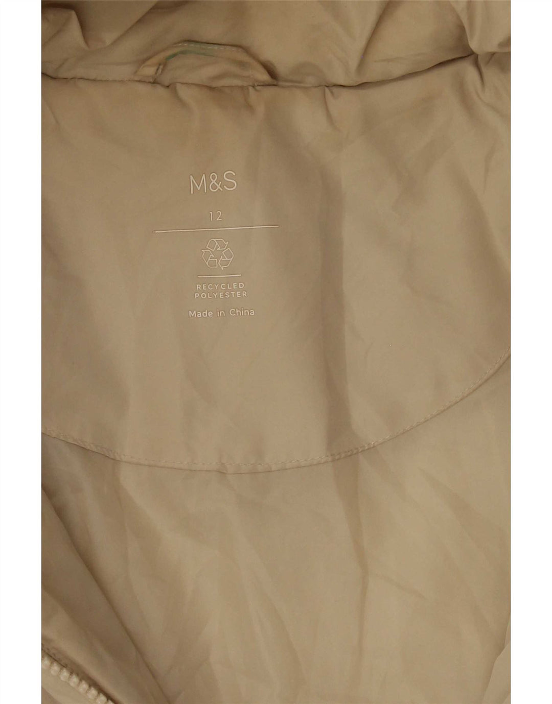 Marks & Spencer Γυναικείο μπουφάν με κουκούλα UK 12 Medium Off White