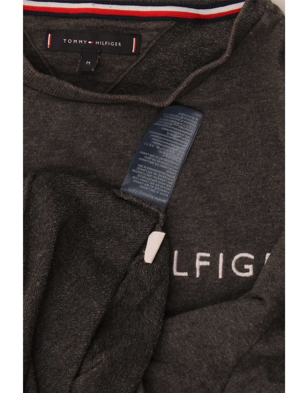 Γραφικό ανδρικό φούτερ Tommy Hilfiger Jumper Μεσαίο γκρι βαμβακερό