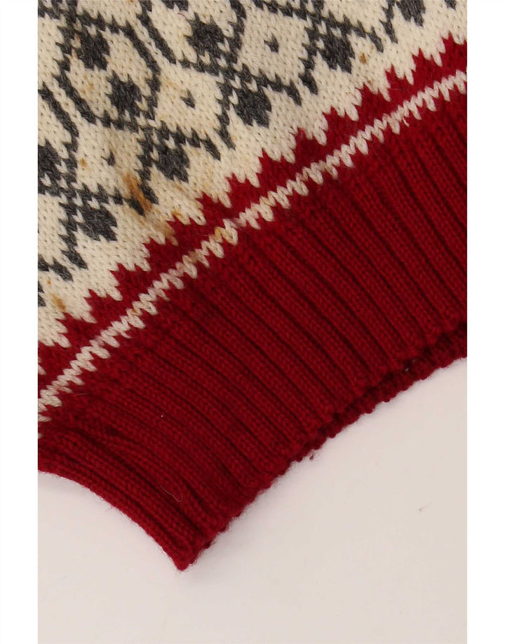 Ανδρικό πουλόβερ Voss Unisex Crew Neck Jumper Medium Off White Fair Isle