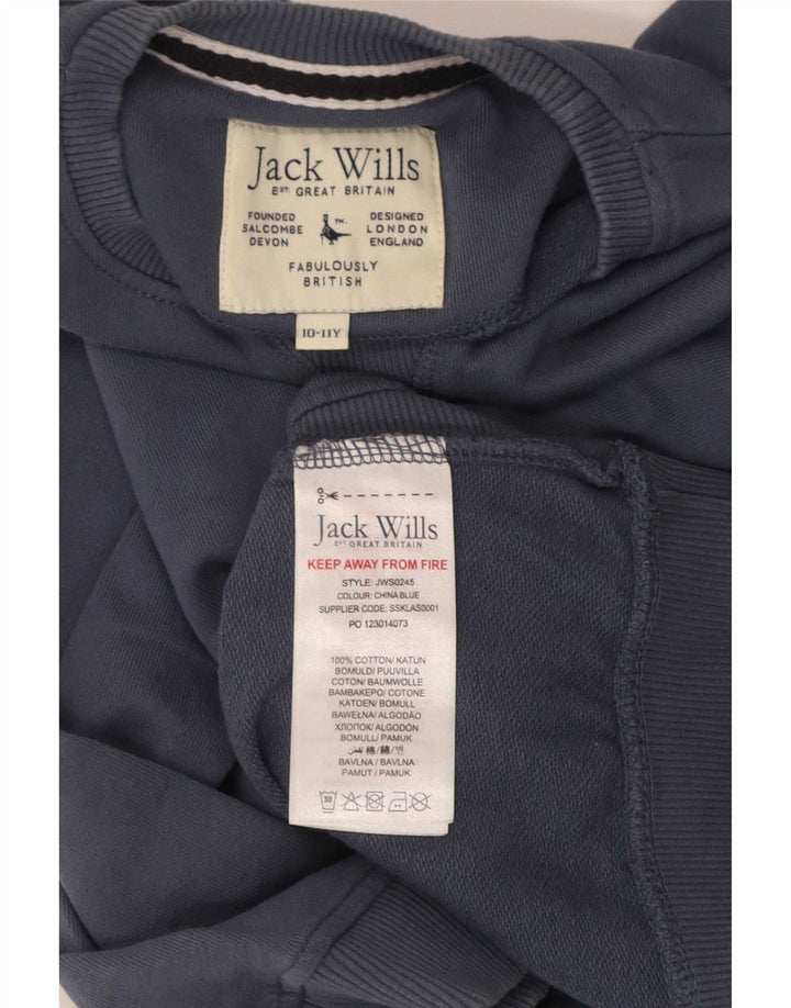Jack Wills Boys Graphic Regular Fit μπλουζάκι Jumper 10-11 Years Blue