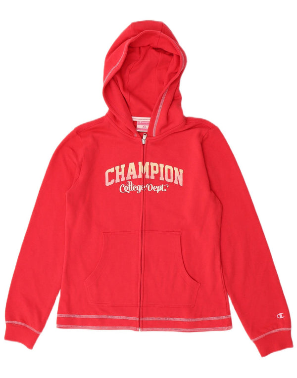 Champion Girls Graphic Zip Hoodie πουλόβερ 13-14 ετών XL Pink