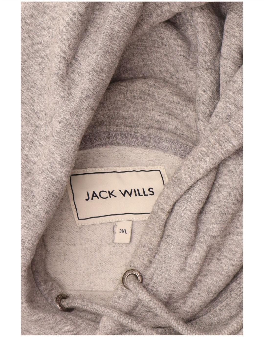 JACK WILLS Ανδρικό γραφικό μπλουζάκι με κουκούλα 3XL, βαμβακερό γκρι