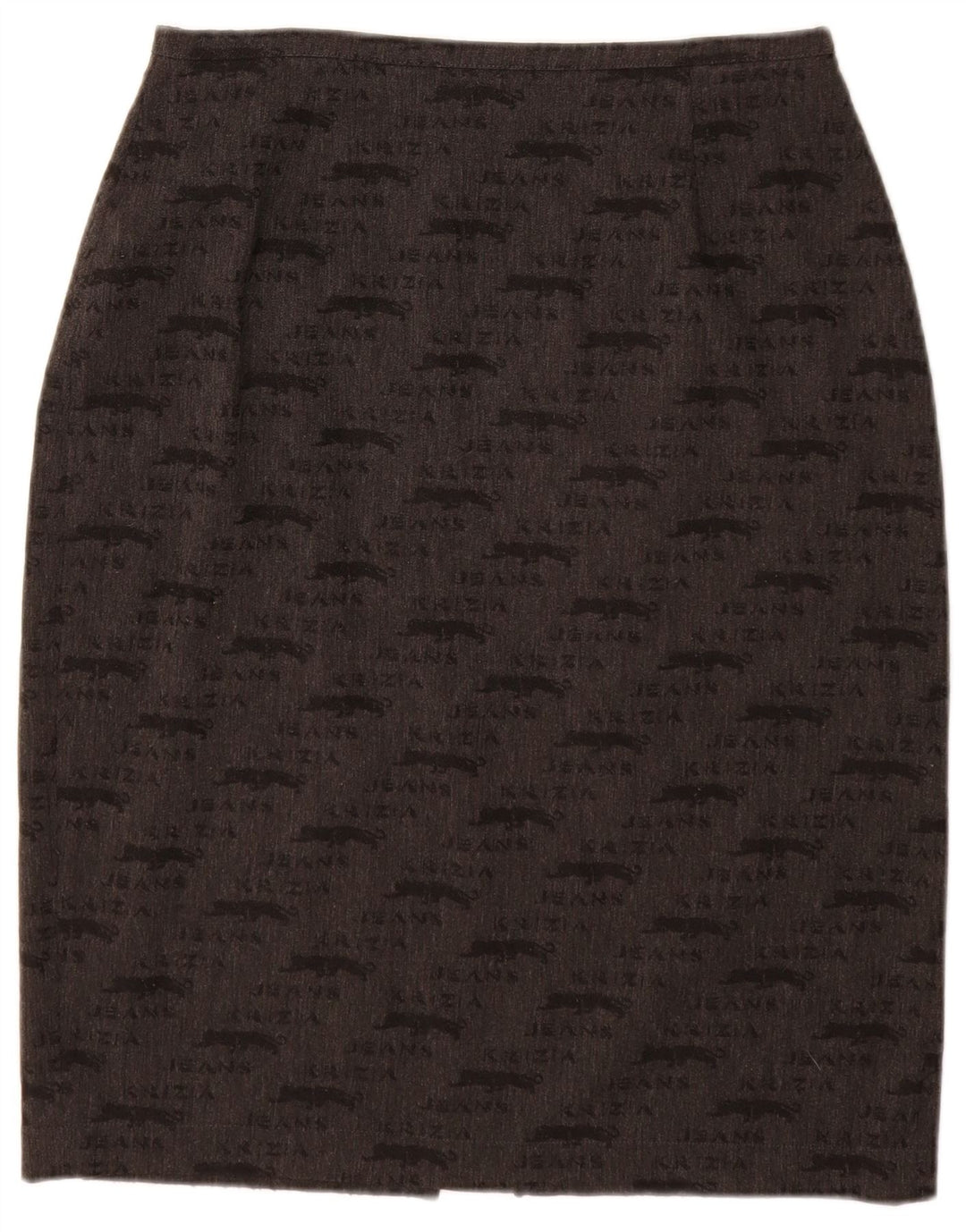 KRIZIA JEANS Γυναικεία γραφική Pencil Φούστα UK 12 Medium W28 Γκρι