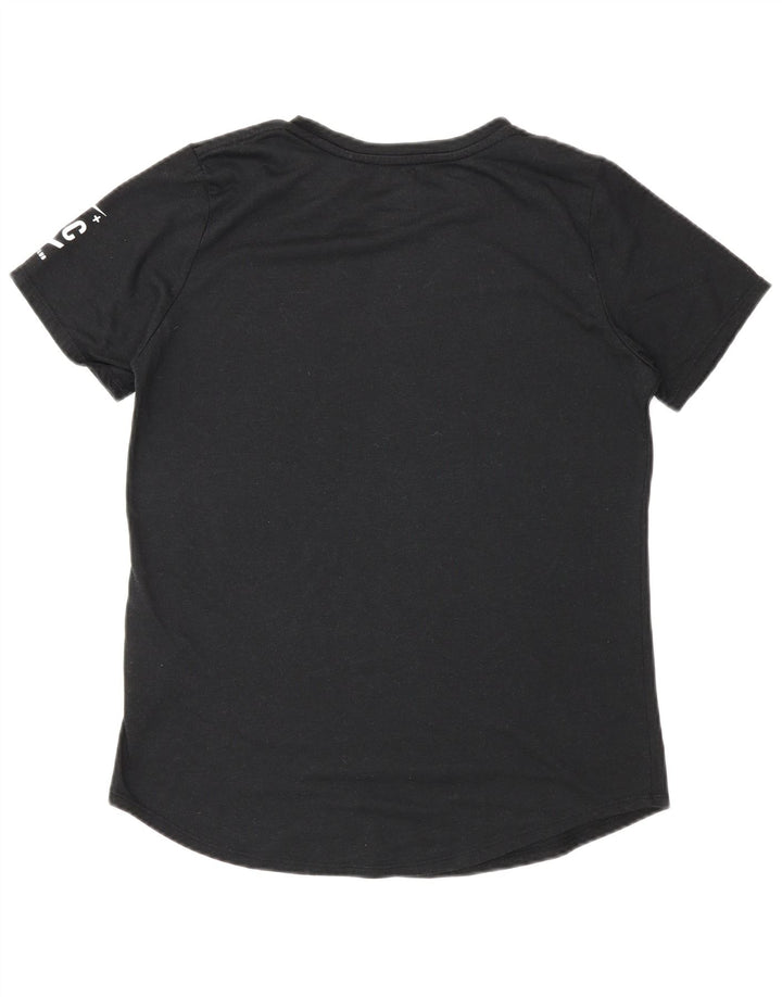Γυναικείο γραφικό μπλουζάκι Nike Dri Fit Top 14 μεσαίου μαύρου πολυεστέρα