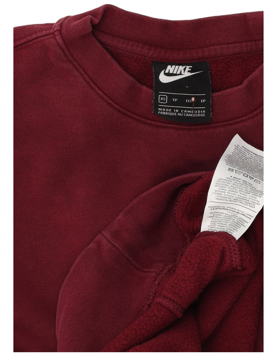Ανδρικό φούτερ NIKE Jumper XS Βαμβακερό μπορντό