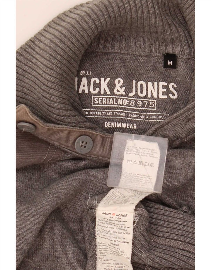 Ανδρικό πουλόβερ με κουμπιά Jack & Jones με μεσαίο γκρι