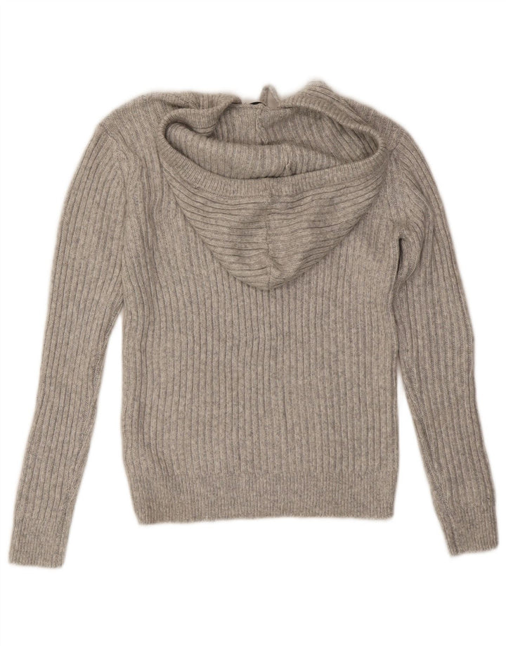 Marks & Spencer Γυναικείο πουλόβερ με κουκούλα UK 6 XS Grey Polyester