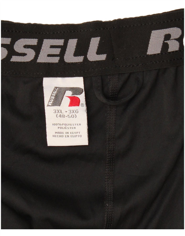 RUSSELL ATHLETIC Ανδρικό αθλητικό σορτς Dri-Power 3XL μαύρο πολυεστέρα