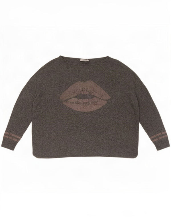 Γυναικείο πουλόβερ MINT VELVET γραφικό βάρκα πουλόβερ UK 14 Medium Grey