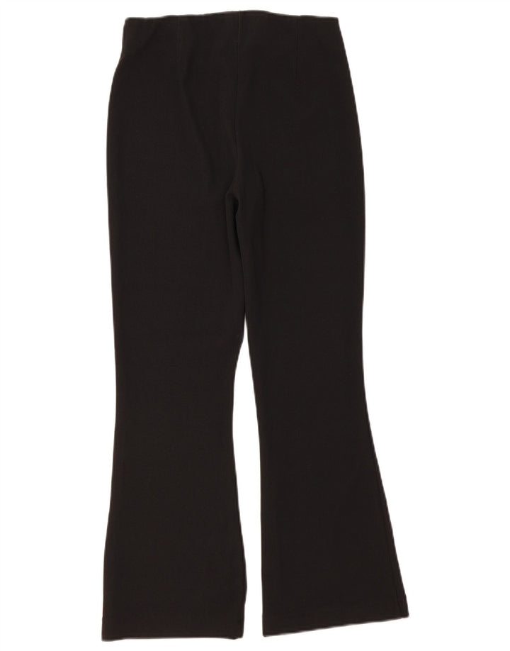 Zara Γυναικείο Flare Casual Παντελόνι Large W32 L26 Μαύρο Πολυεστέρα