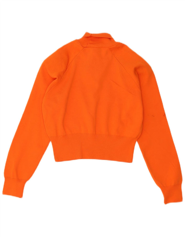 Zara γυναικείο πουλόβερ με ρολό λαιμόκοψη UK 10 Small πορτοκαλί πολυεστέρας