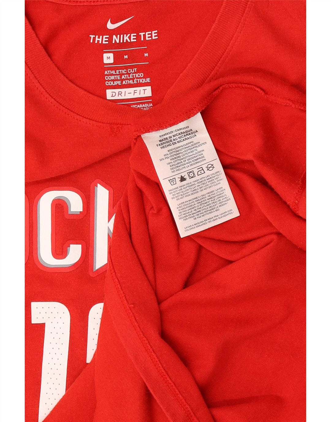 Μπλουζάκι γραφικό Nike Ανδρικό Houston Rockets, μεσαίο κόκκινο βαμβακερό