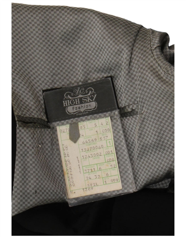 Ανδρικό σακάκι σακάκι με 1 κουμπί High Sky IT 52 XL Μαύρο παρθένο μαλλί