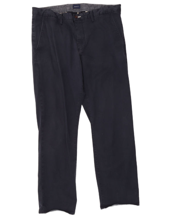 Ανδρικό ίσιο παντελόνι Chino Gant W38 L32 Navy Blue Cotton