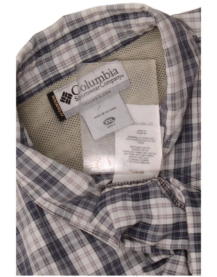 COLUMBIA Ανδρικό πουκάμισο Titanium 2XL Navy Blue Check Polyester