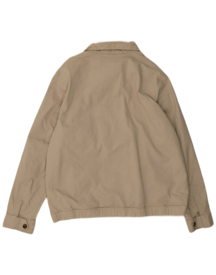 Marks & Spencer Ανδρικό Bomber Jacket UK 44 2XL Beige Cotton